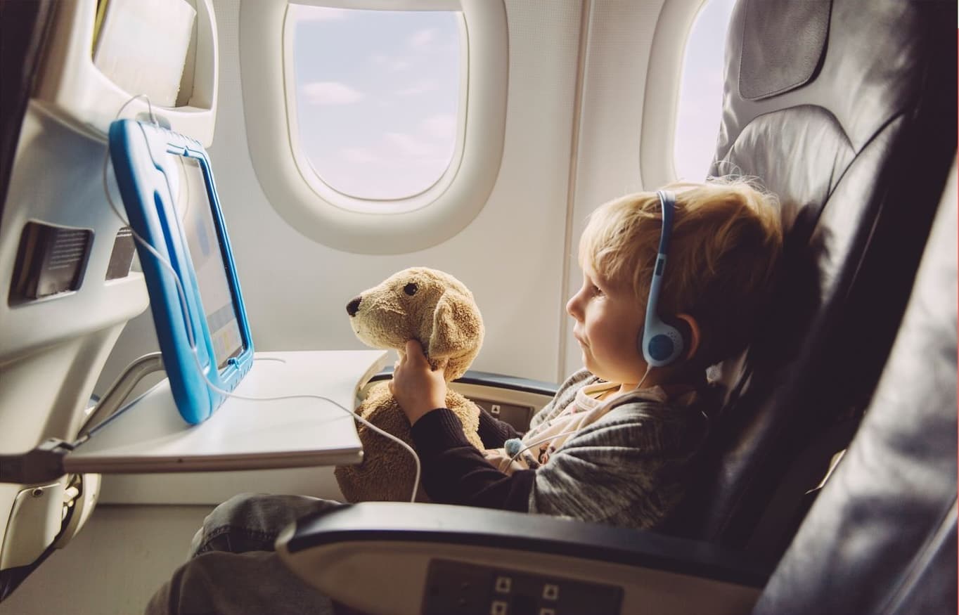 Parent and child using SkyPals together